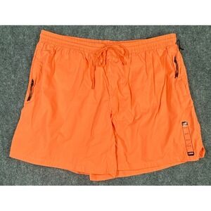 LCKR All Around 6 Inch Shorts Mens 2XL Orange Zipper Pockets Swim NWT